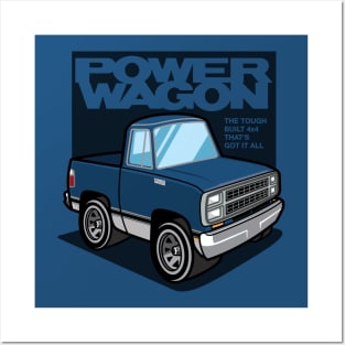 Medium Blue Metallic - Power Wagon (1980 - White-Based) Posters and Art